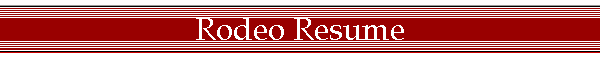 Rodeo Resume